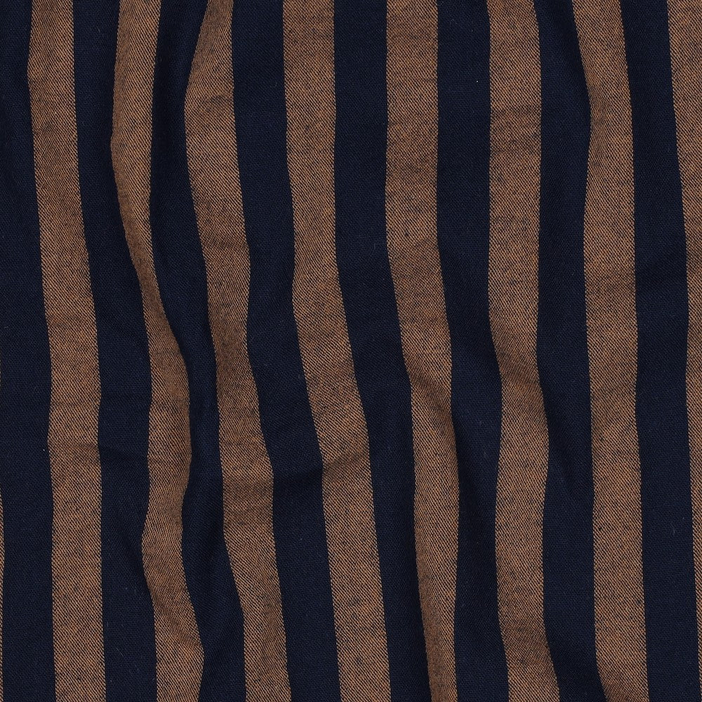 Yarn dyed katoen strepen navy
