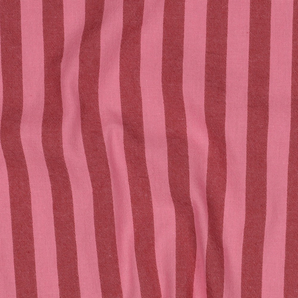 Yarn dyed katoen strepen mauve
