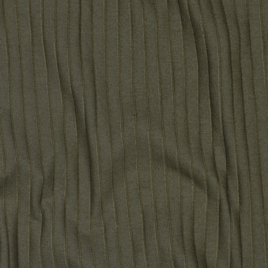 Brede rib jersey legergroen