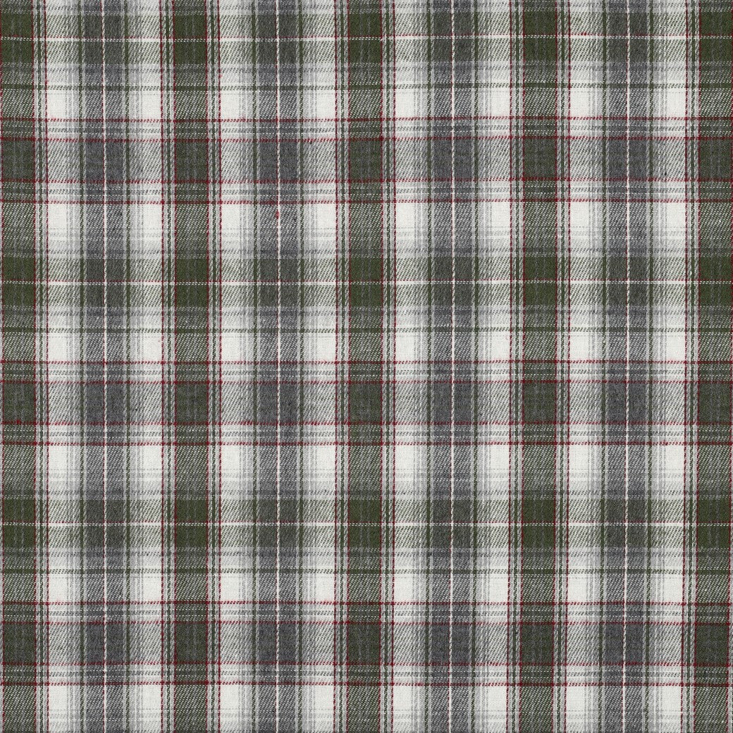 Brushed yarn dyed checks legergroen