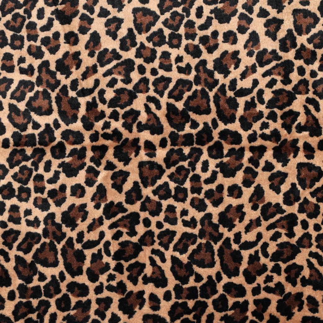 Fleece luipaardprint bruin