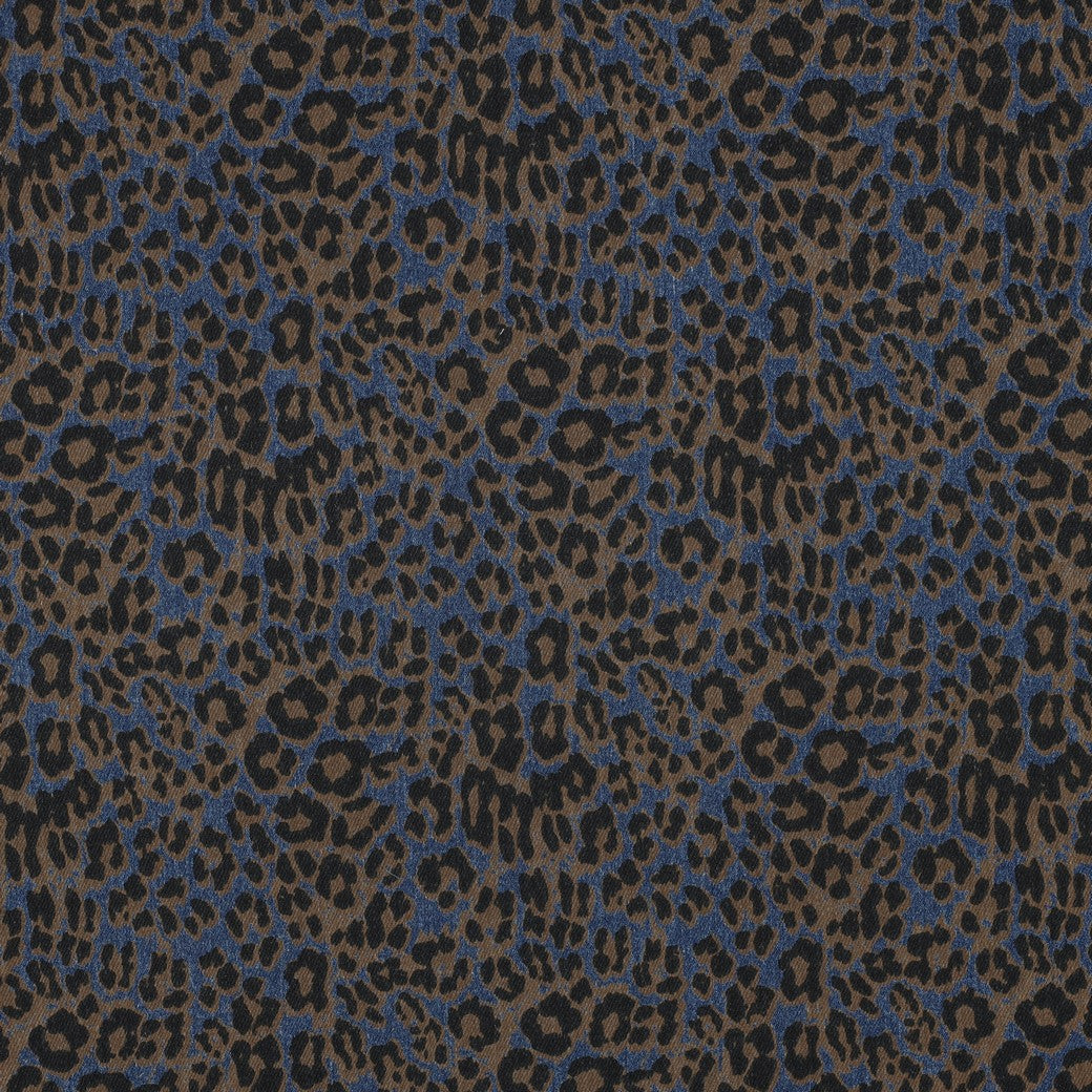 Denim luipaardprint jeansblauw