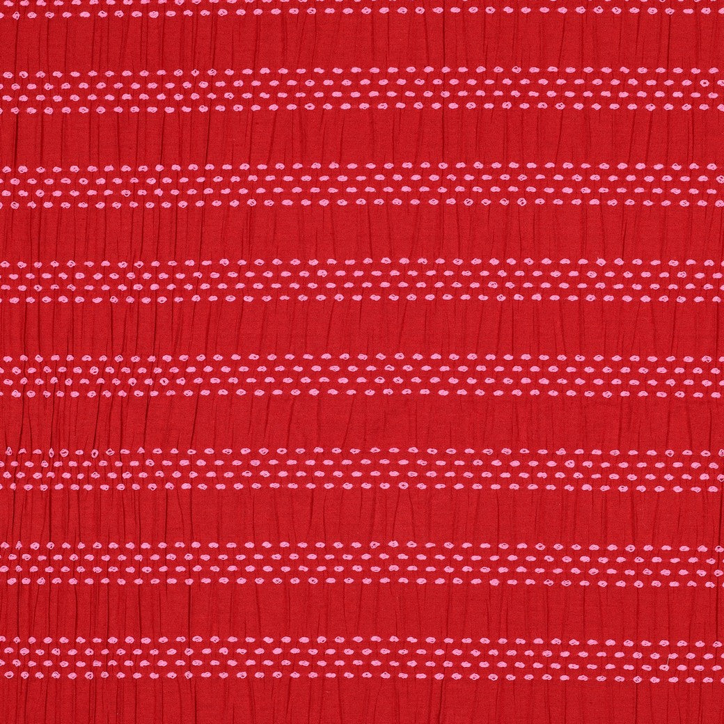 Katoenen dobby jacquard rood