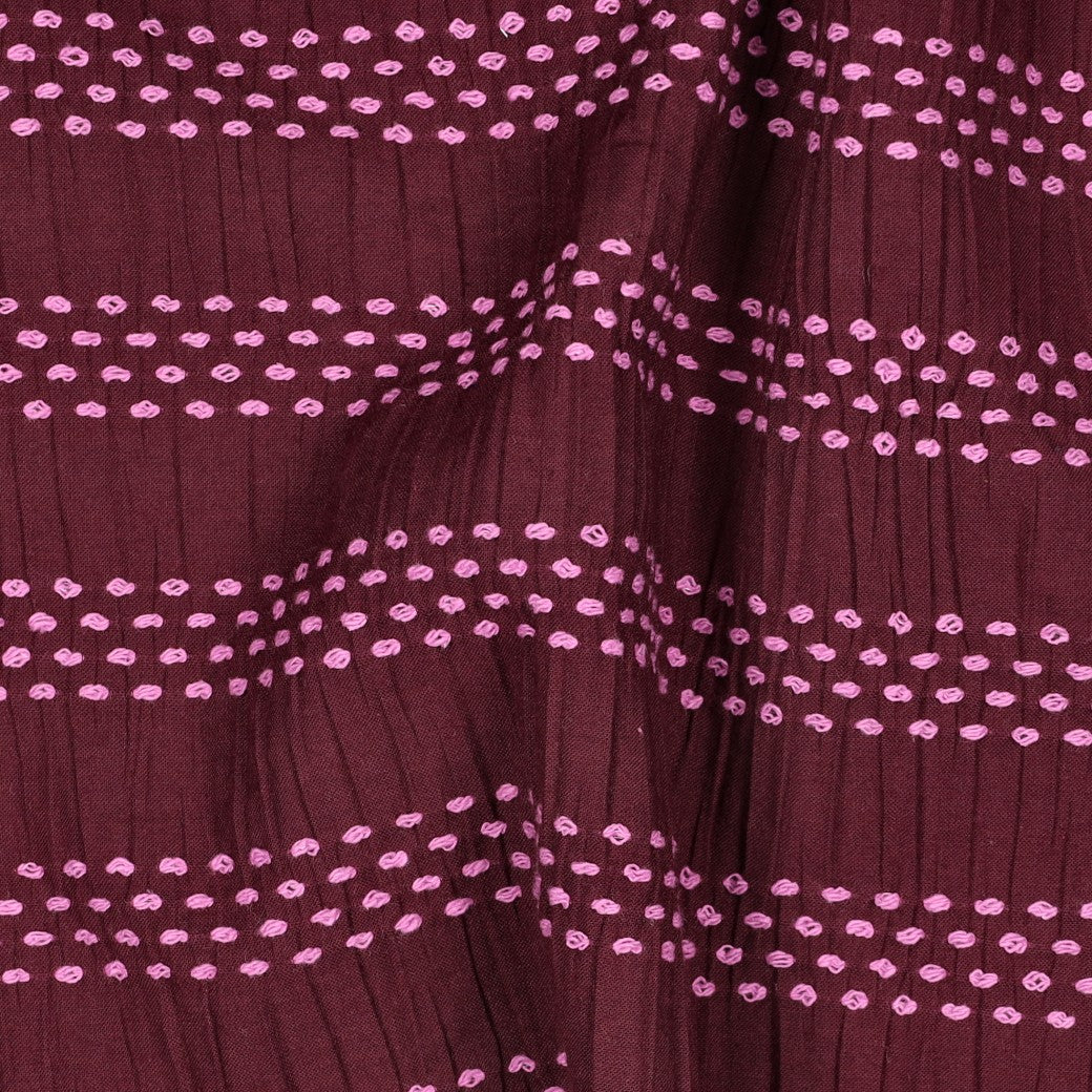 Katoenen dobby jacquard aubergine