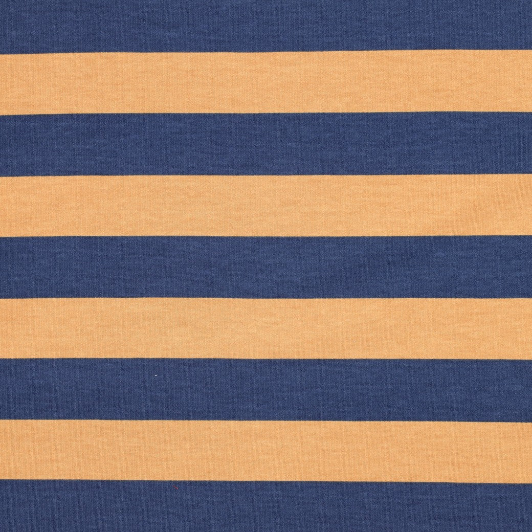Soft sweat strepen navy/caramel