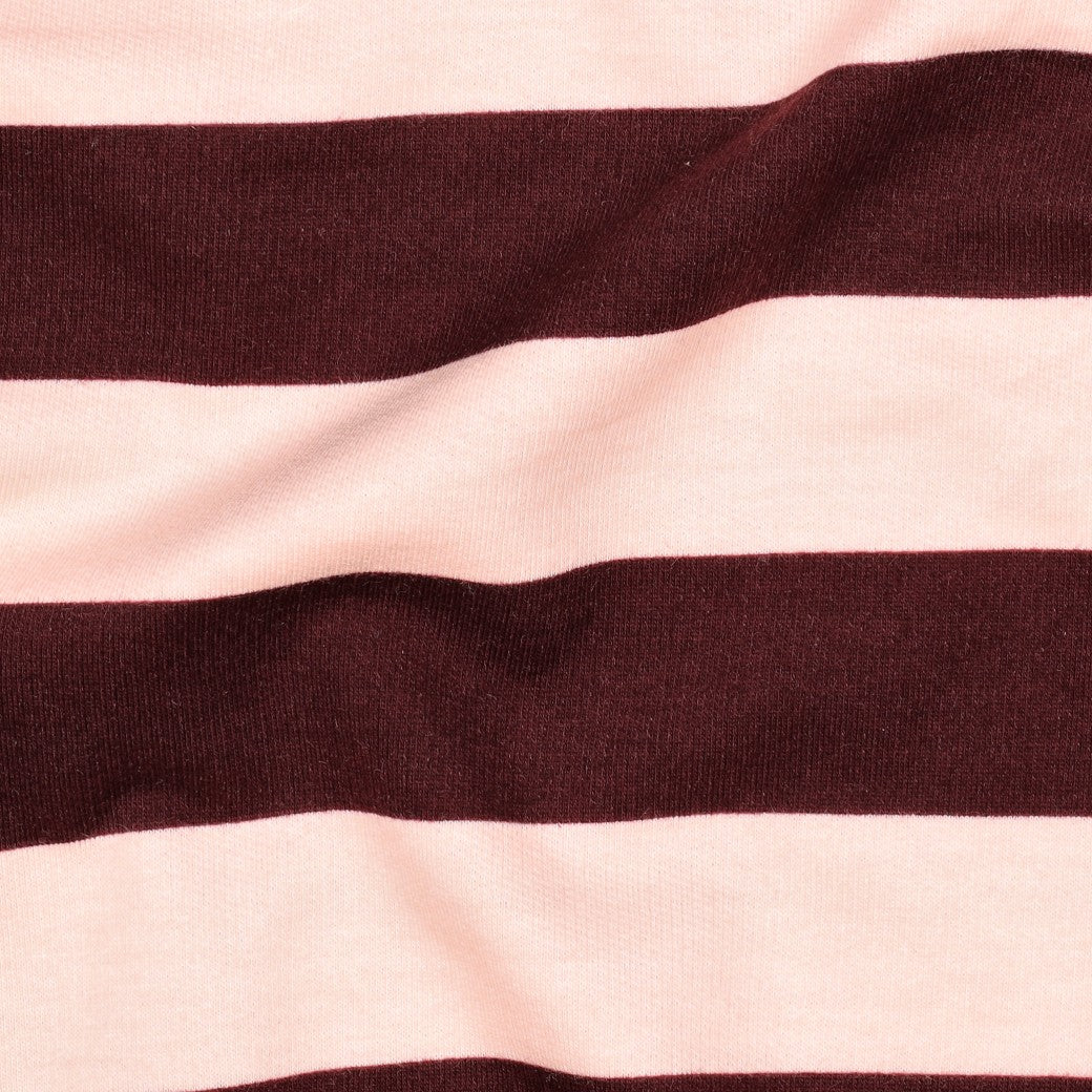 Soft sweat strepen lichtroze/bordeaux