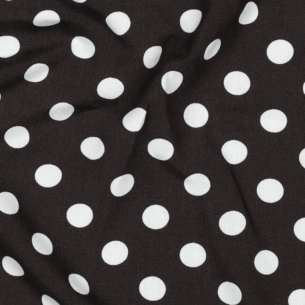 Viscose radiance stippen donkerbruin