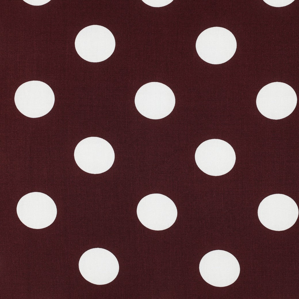 Viscose radiance grote stippen burgundy