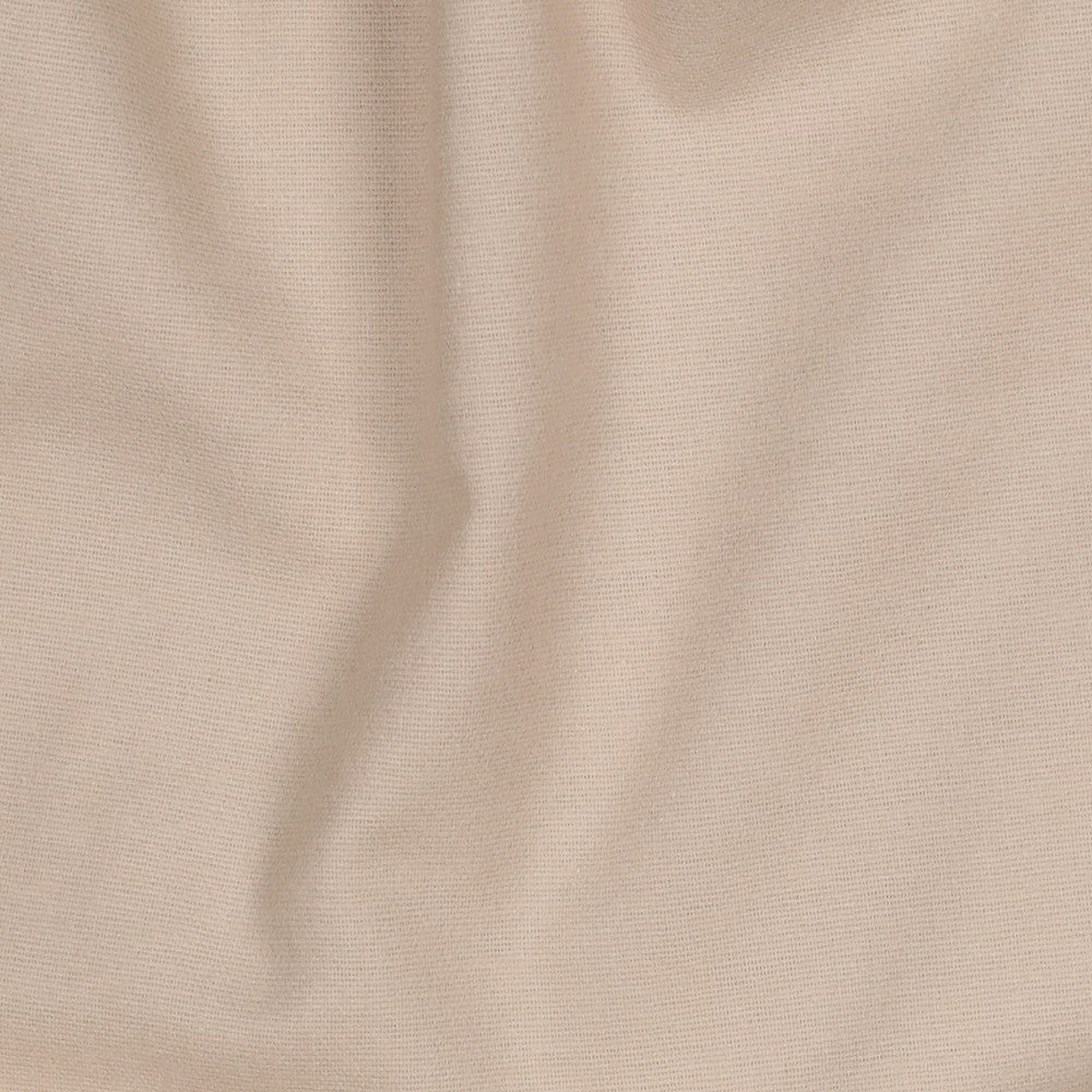 Katoenen flanel uni beige