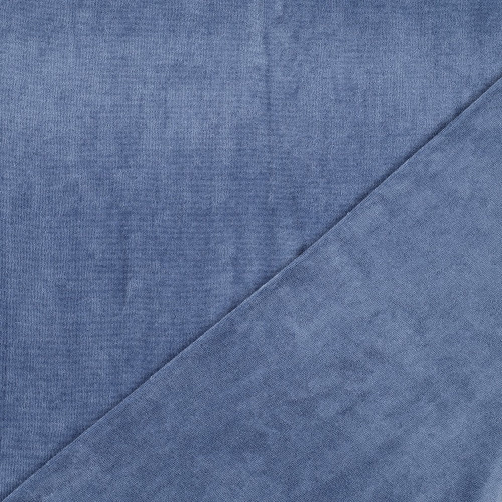 Nicky velours jeansblauw