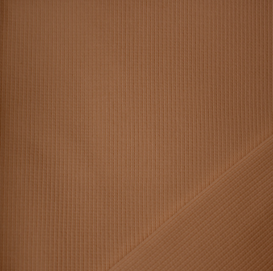 Rib boordstof caramel