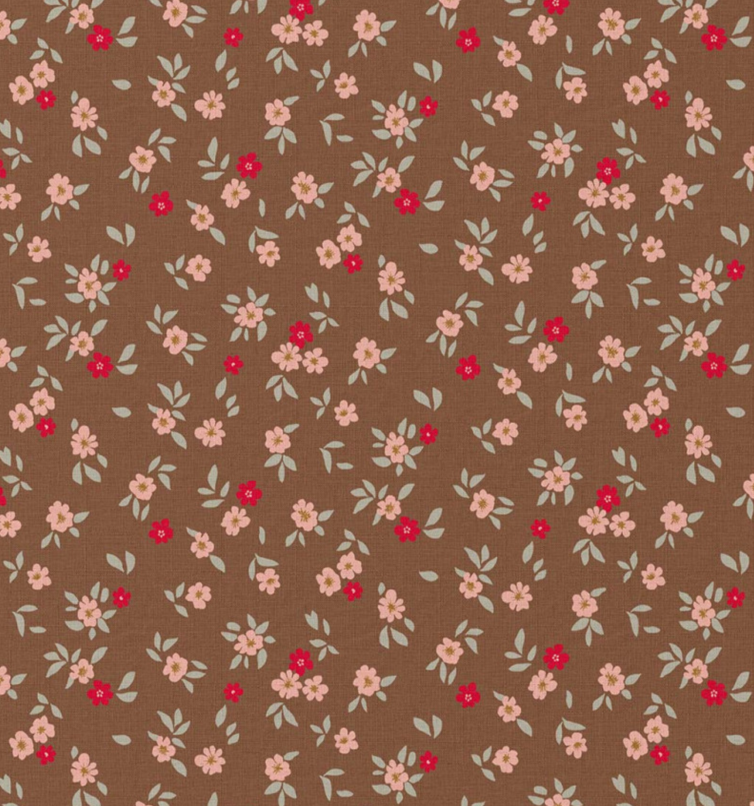 Katoen bloemen nadie bruin/rood