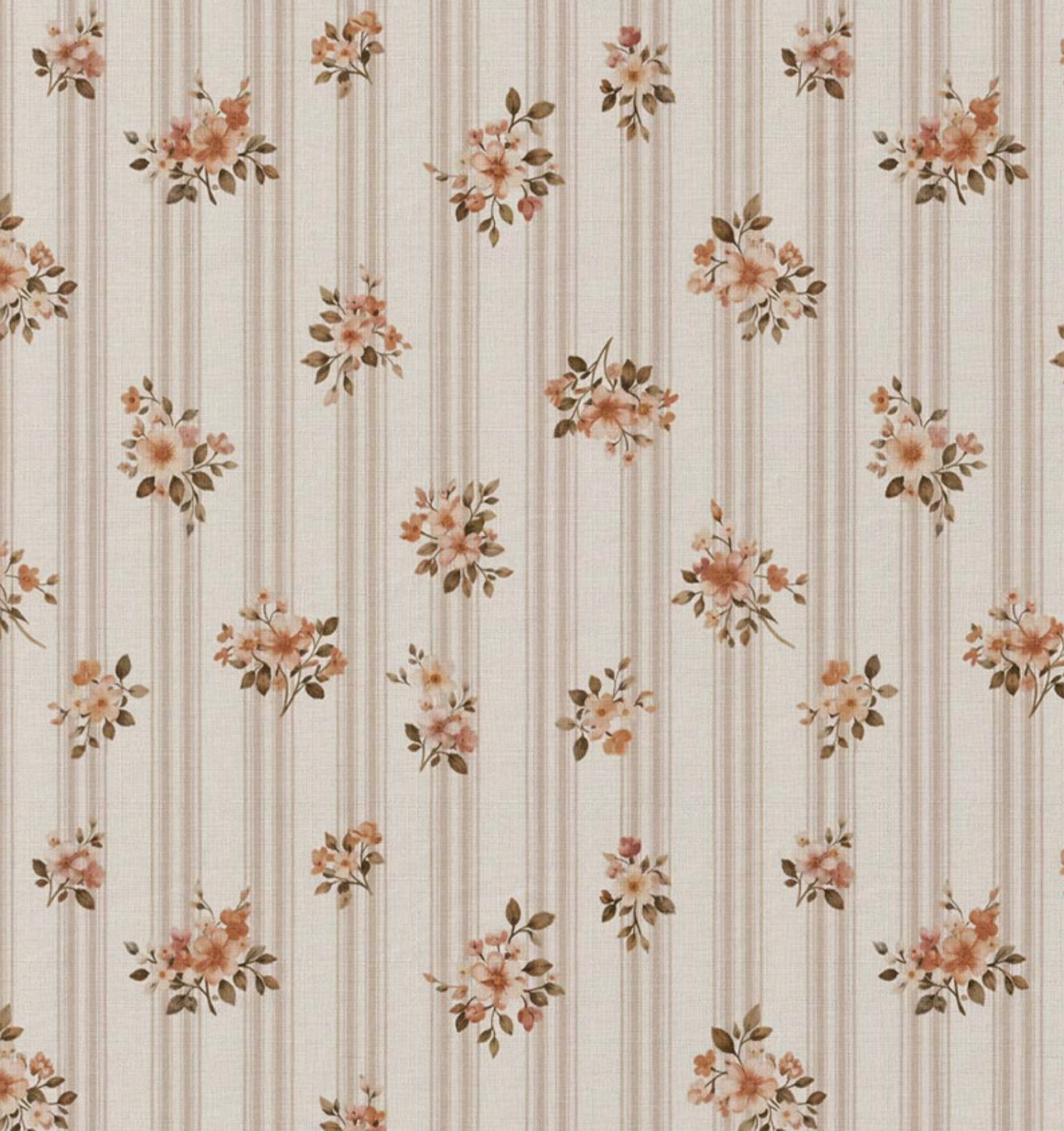 Katoen digitaal maritoinette offwhite/beige