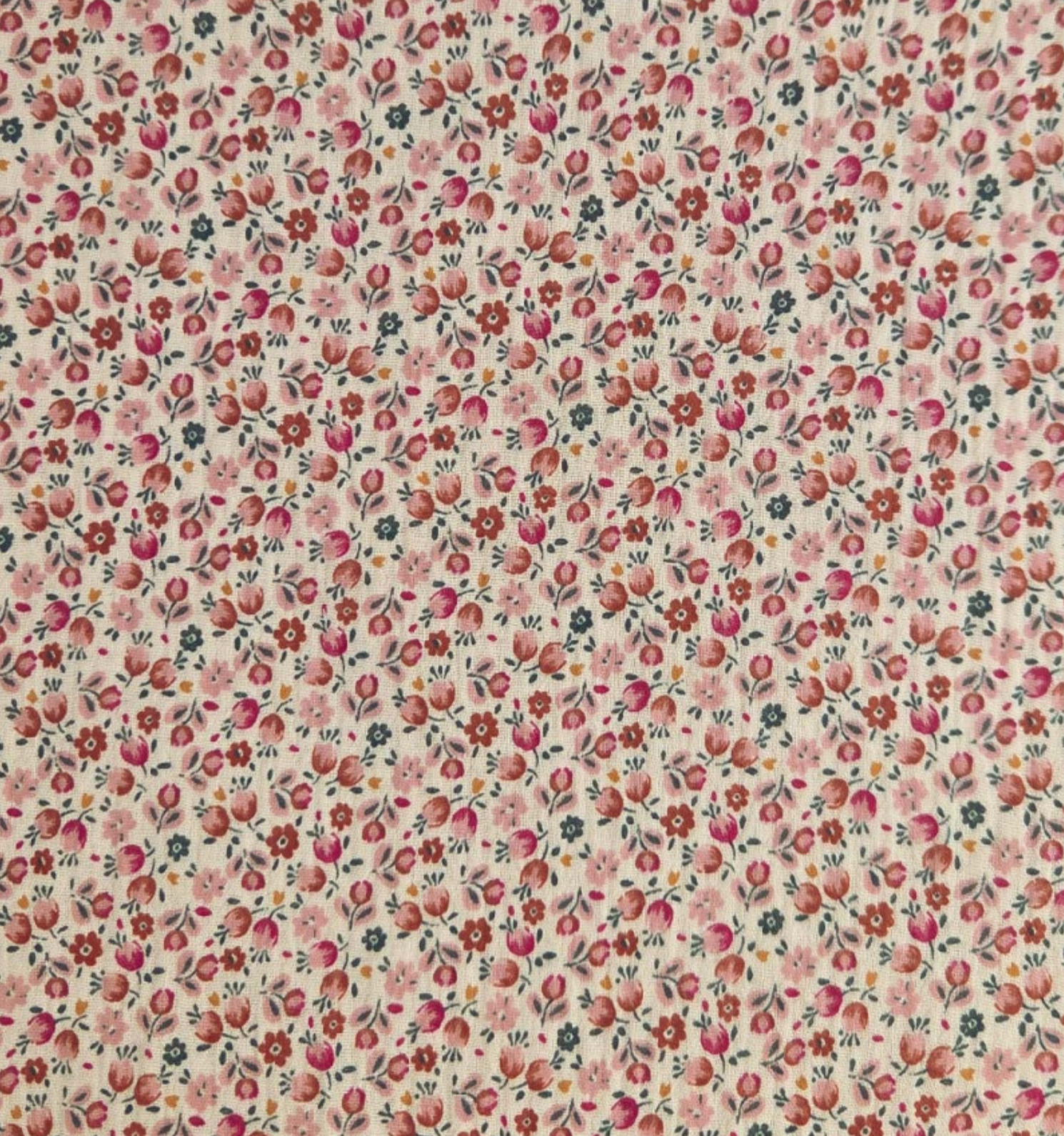 Hydrofiel bloemen caseille offwhite/roze
