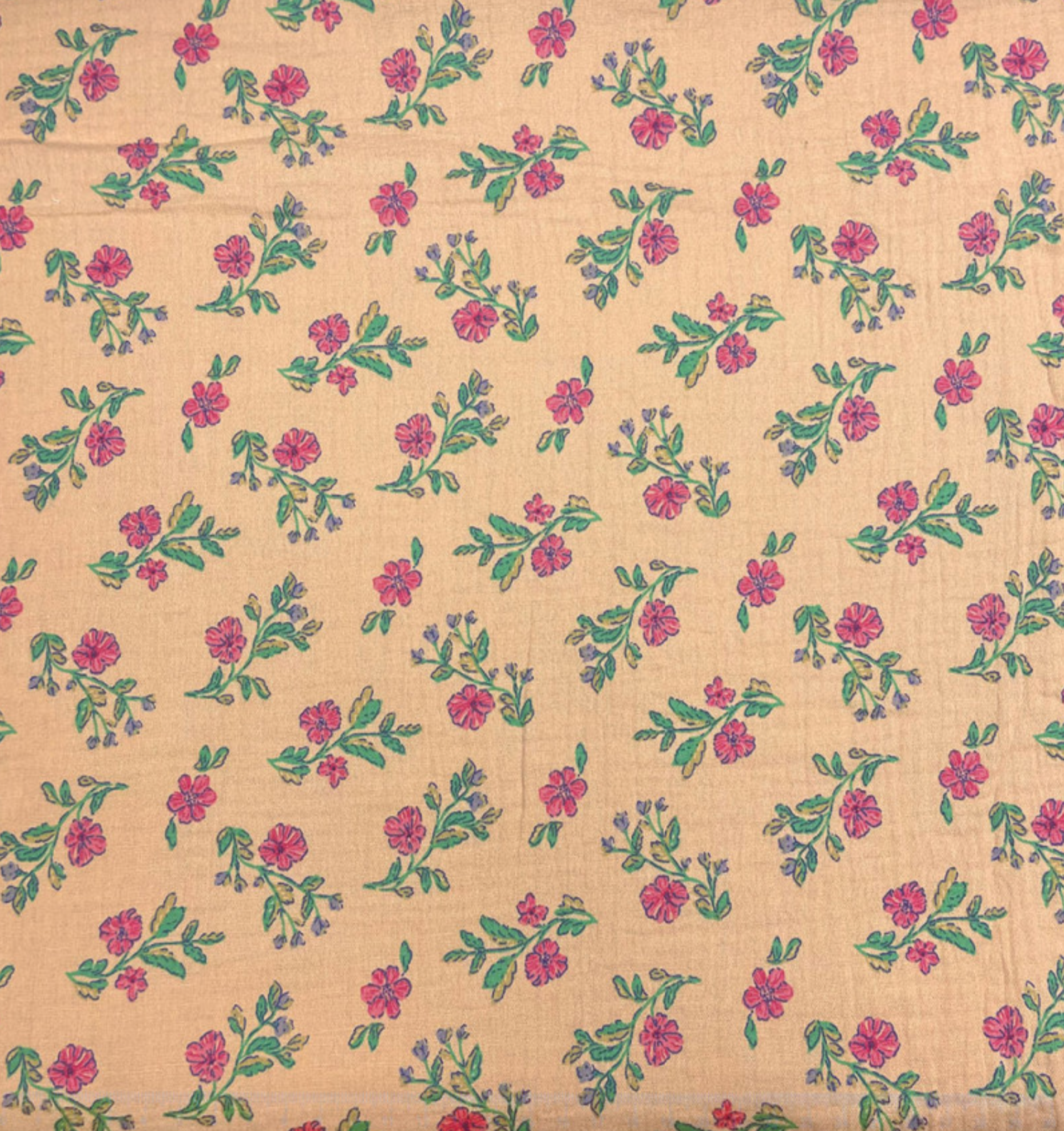 Hydrofiel bloemen lina beige