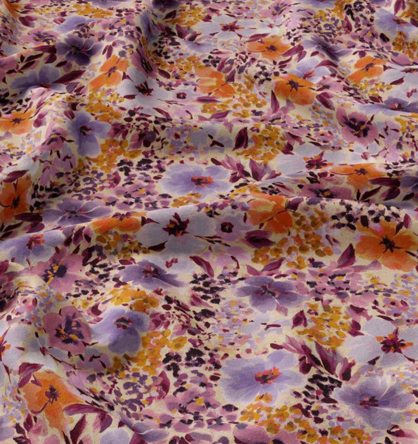 Viscose bloemen giada violet