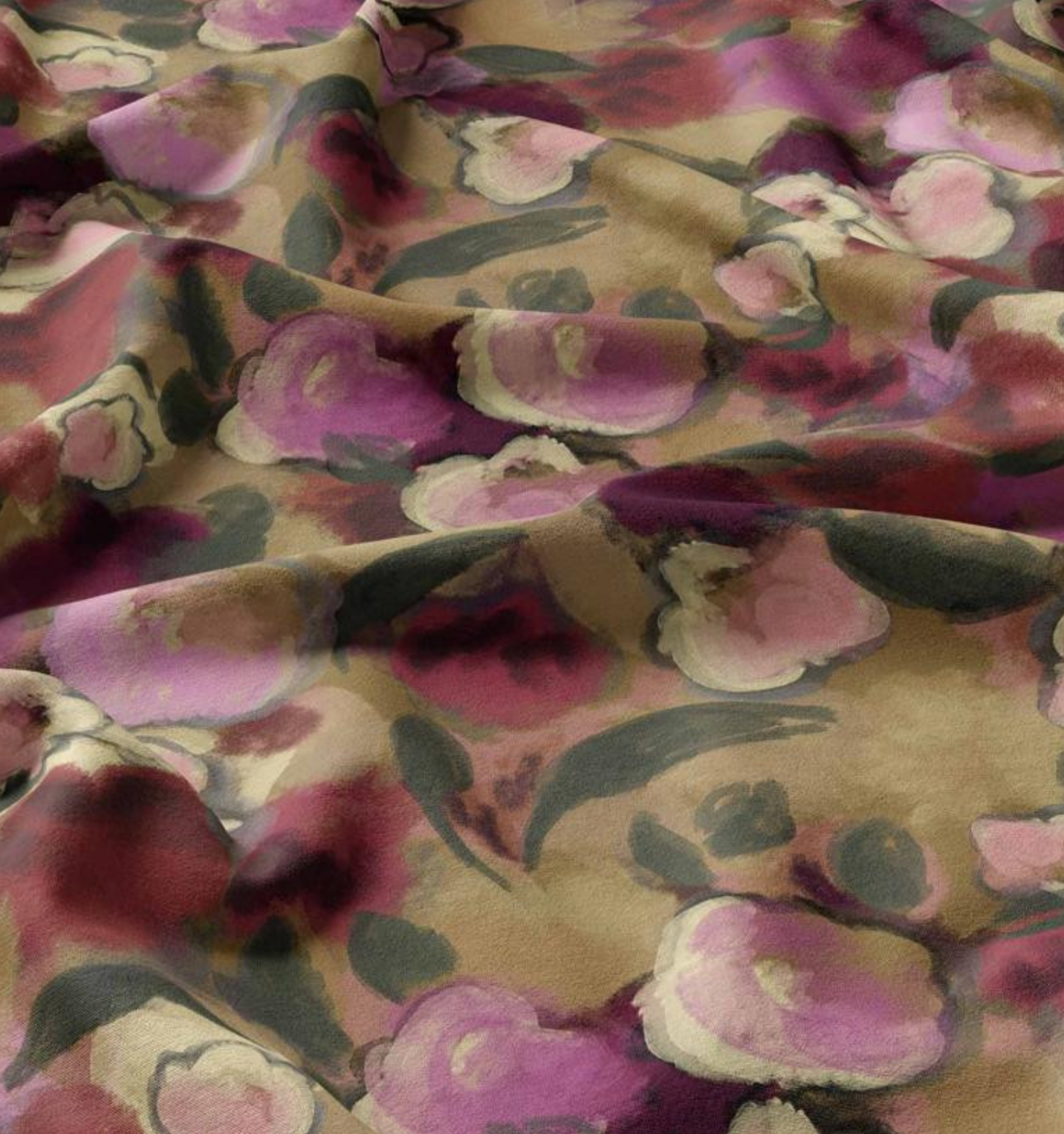 Viscose bloemen sofia mosgroen