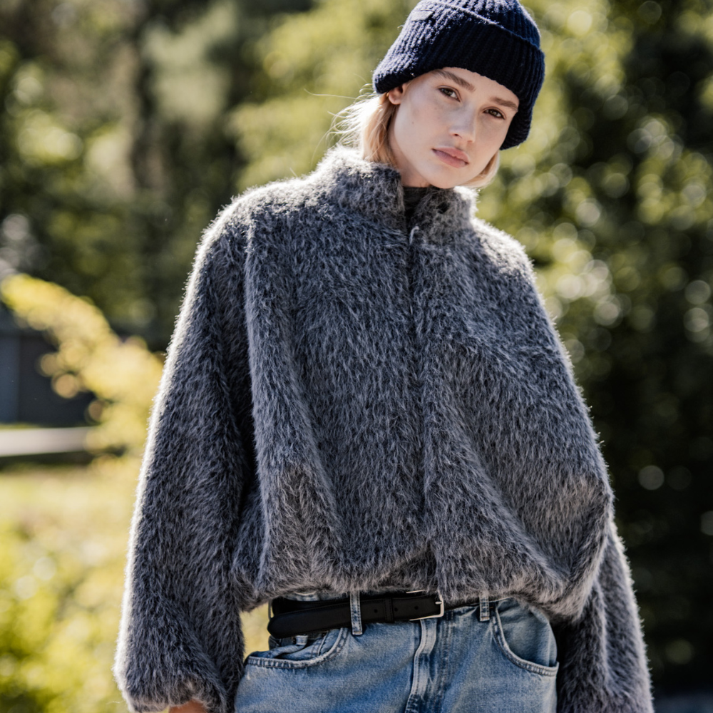 Fibre Mood - Polyester mohair grijs
