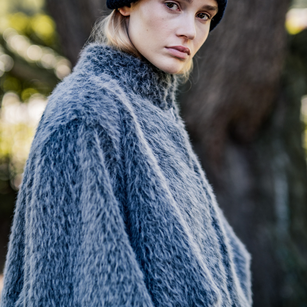 Fibre Mood - Polyester mohair grijs