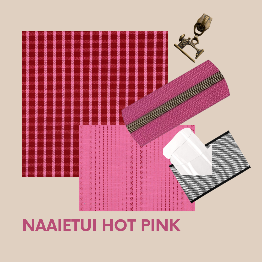 Pakket naaietui extra large hot pink - meerdere variaties