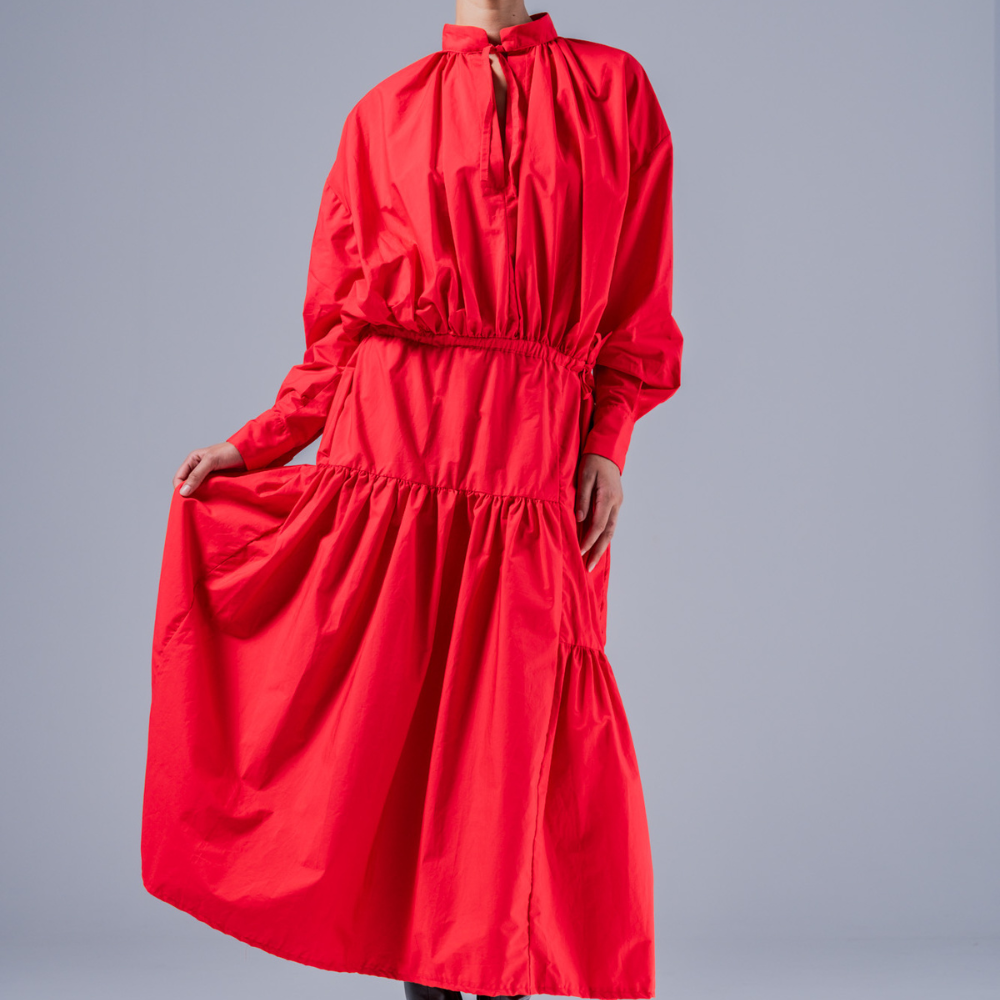 Fibre Mood - Poplin stone washed rood