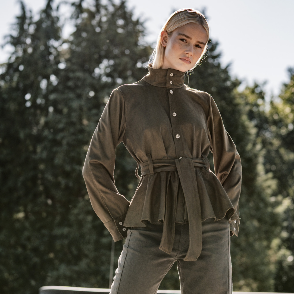 Fibre Mood - Suede double brushed olijfgroen