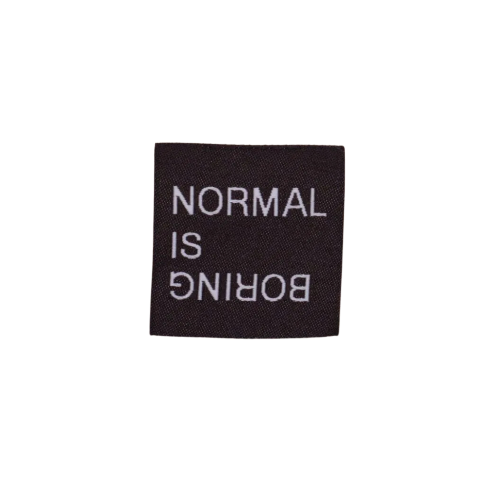 Loop&amp;Label - Normal is boring donkerbruin - klein label