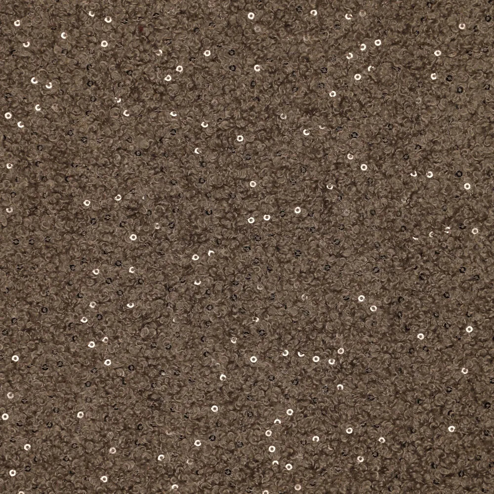 Teddy pailletten taupe