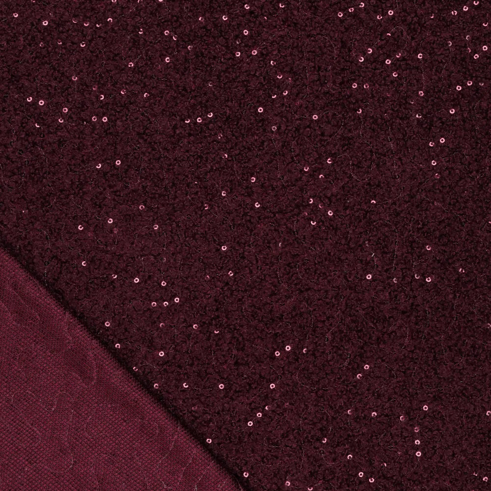 Teddy pailletten bordeaux