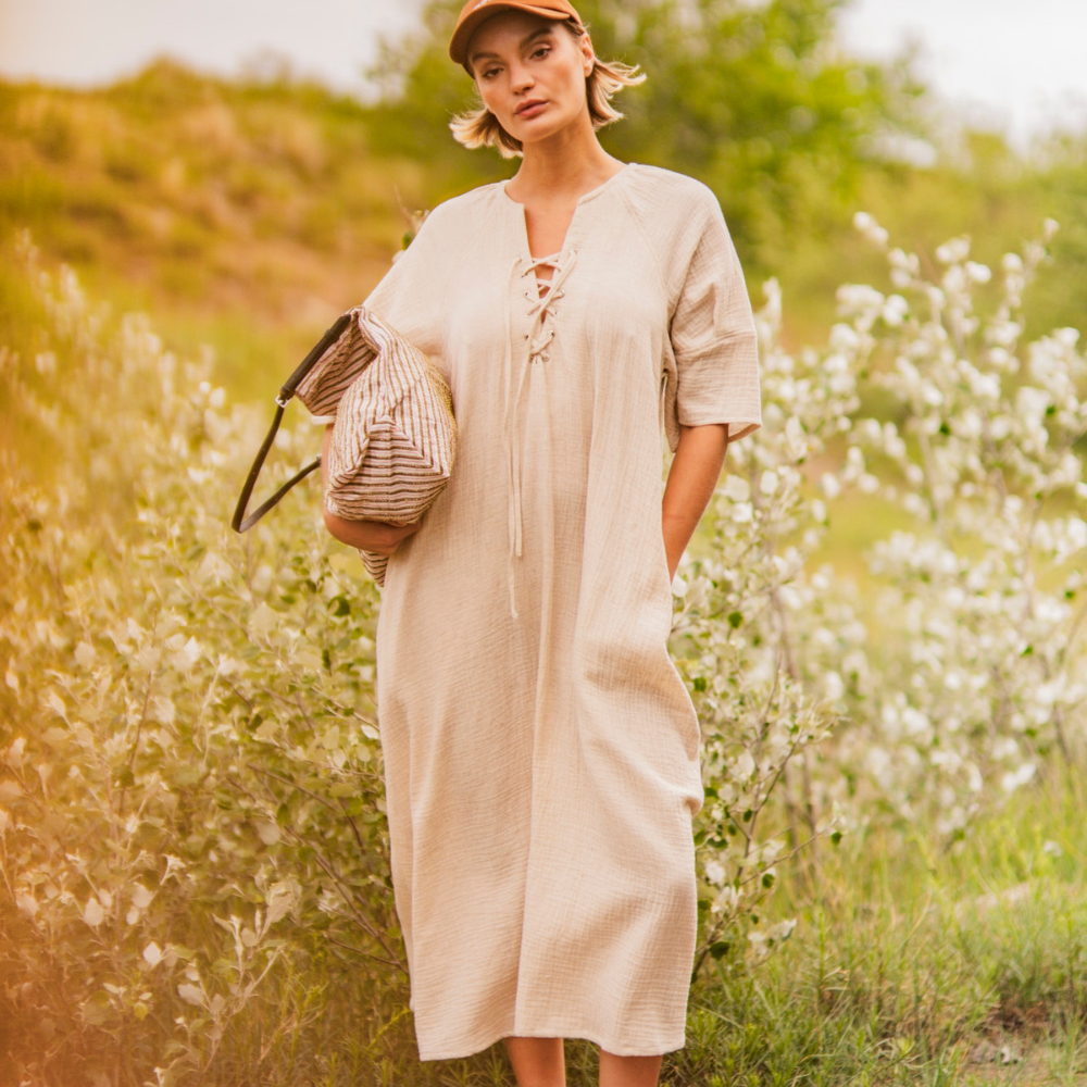 Fibre Mood - Double gauze linnen licht beige