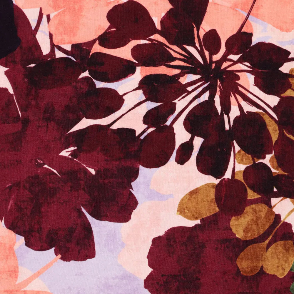 Viscose jersey botanische bloemen