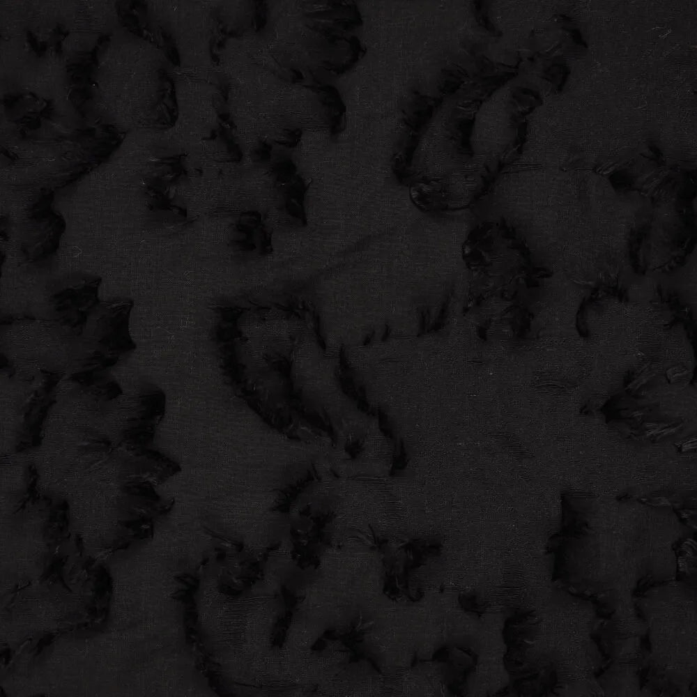 Lyocell ruffles zwart