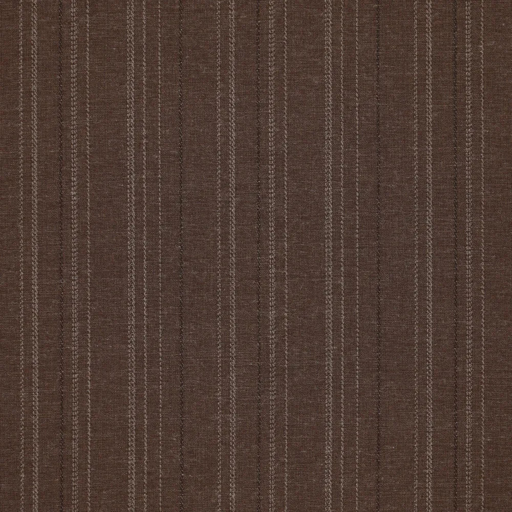 Polyester | Viscose twill strepen bruin
