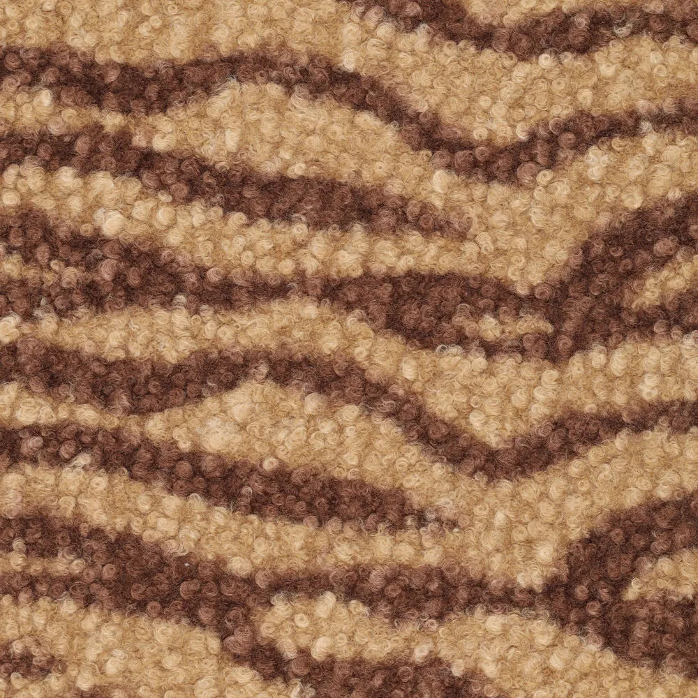 Bouclé zebra bruin