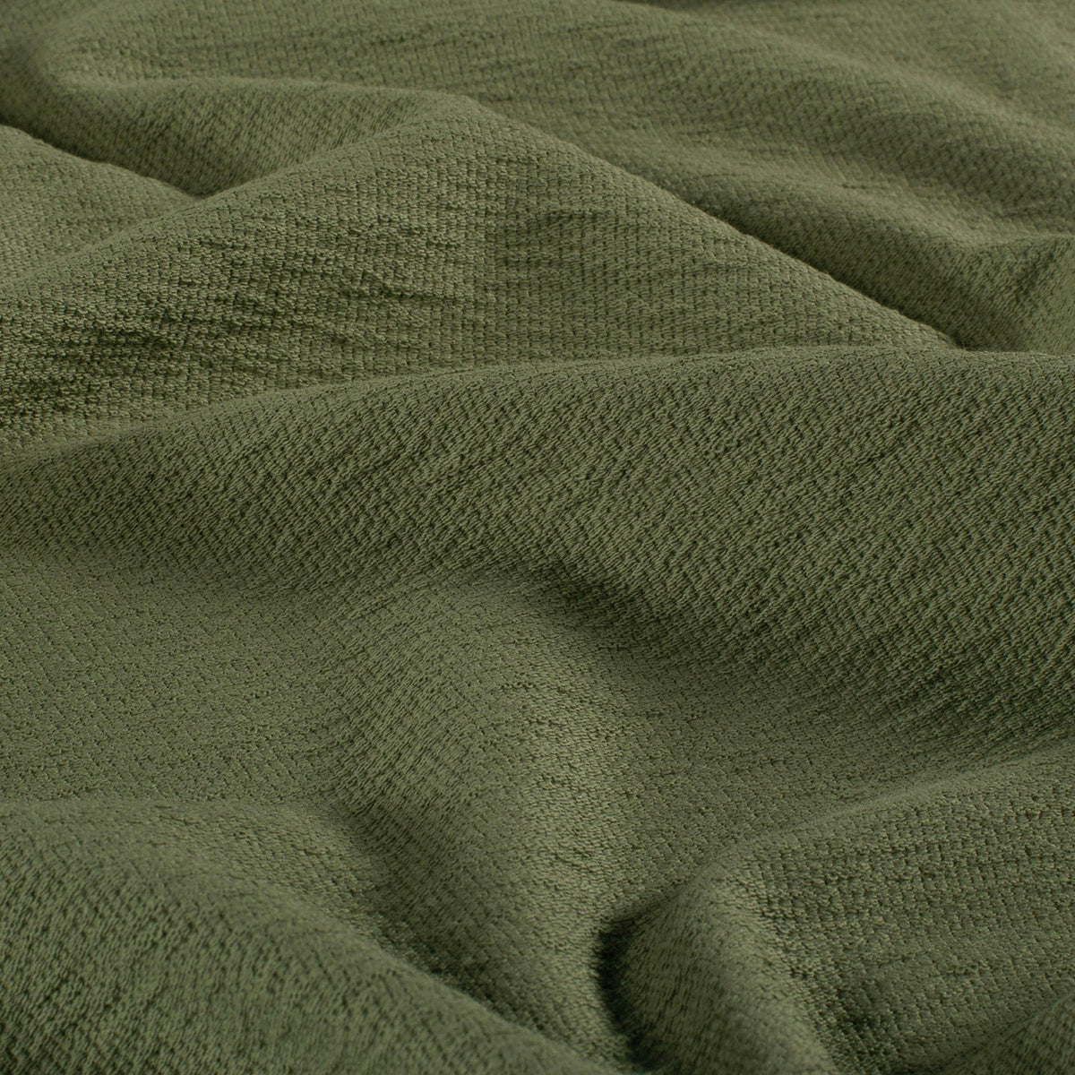 French terry crepe uni bosgroen