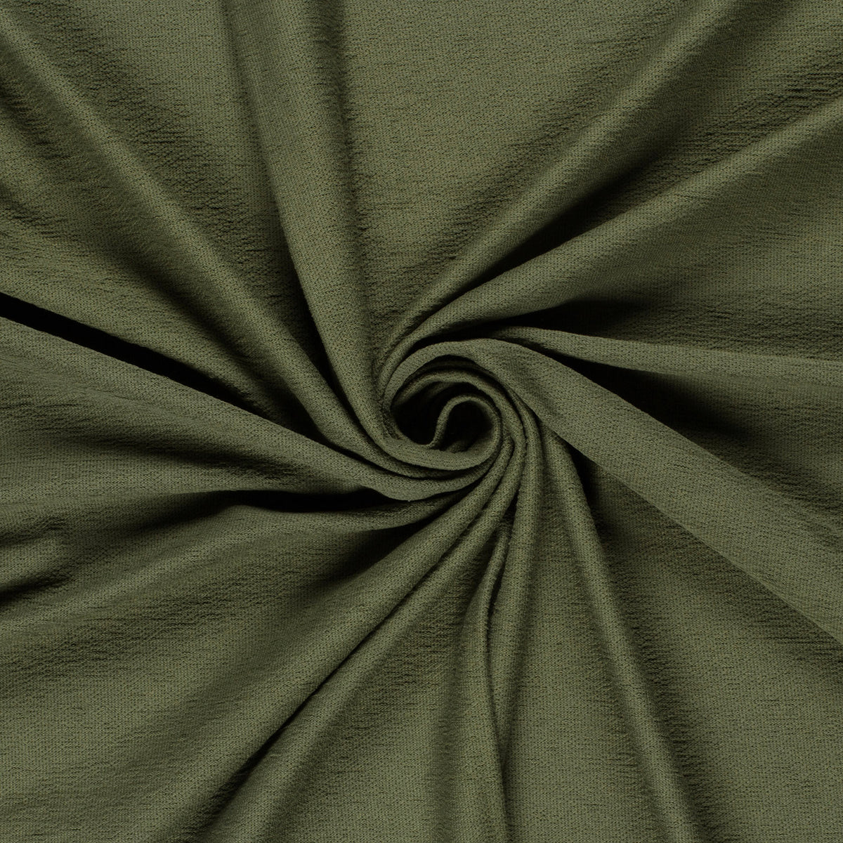 French terry crepe uni bosgroen