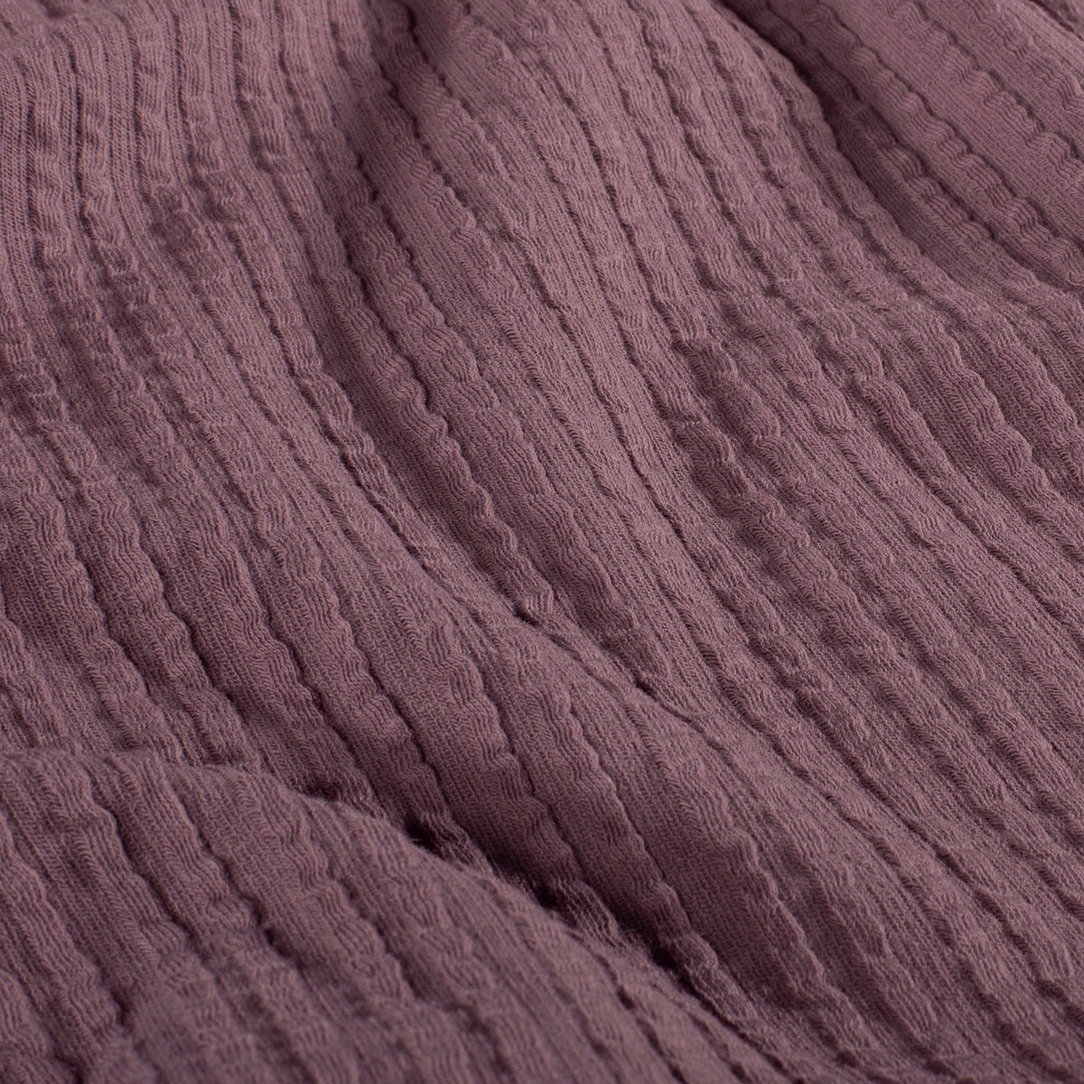 Rib jersey ruffle jacquard mauve