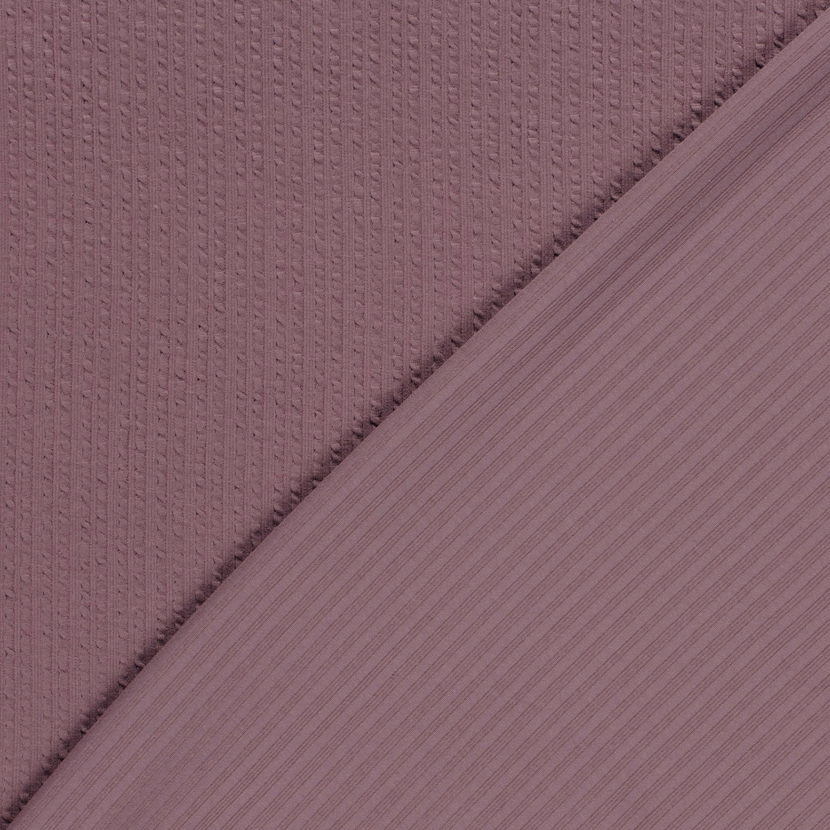 Rib jersey ruffle jacquard mauve
