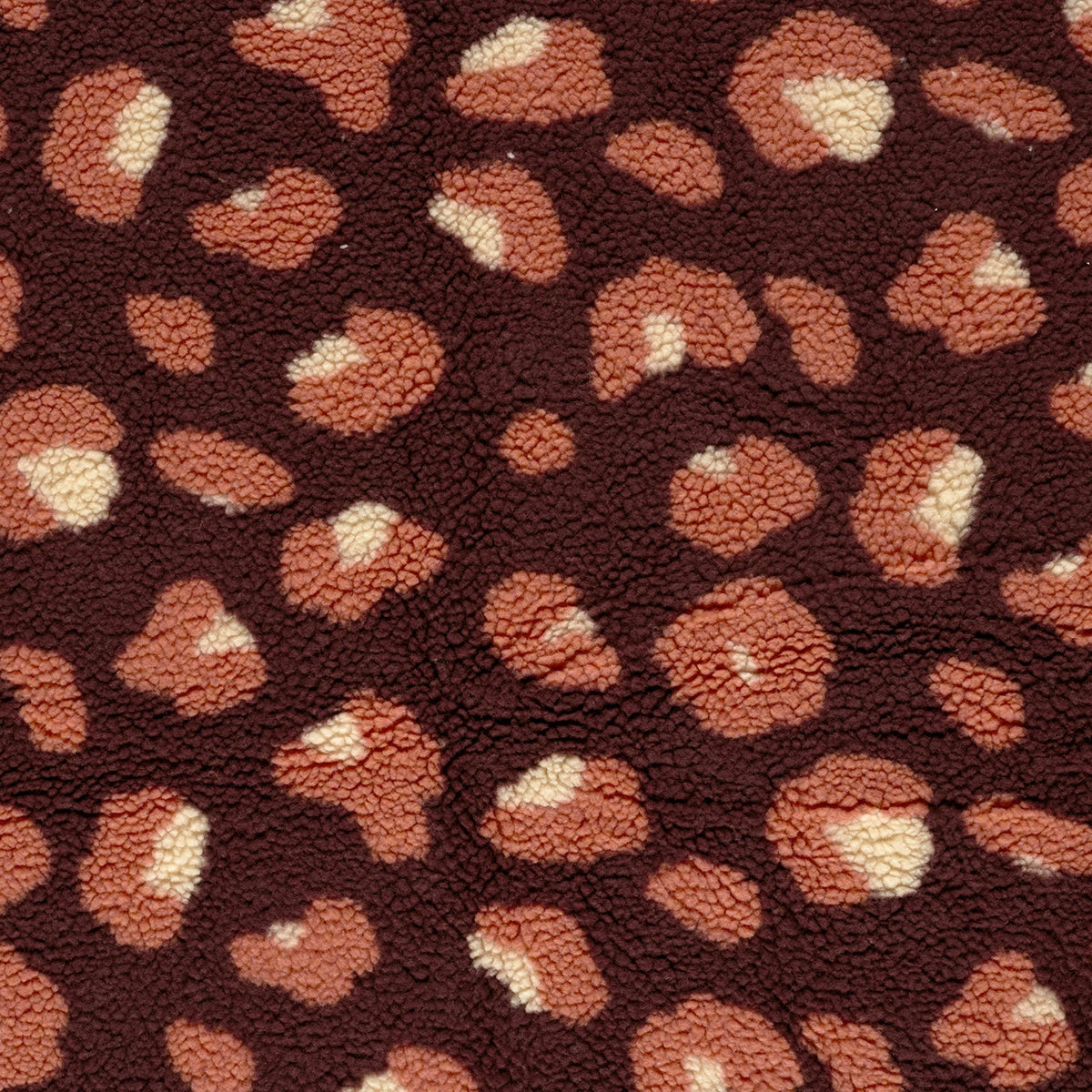 Teddy luipaardprint burgundy