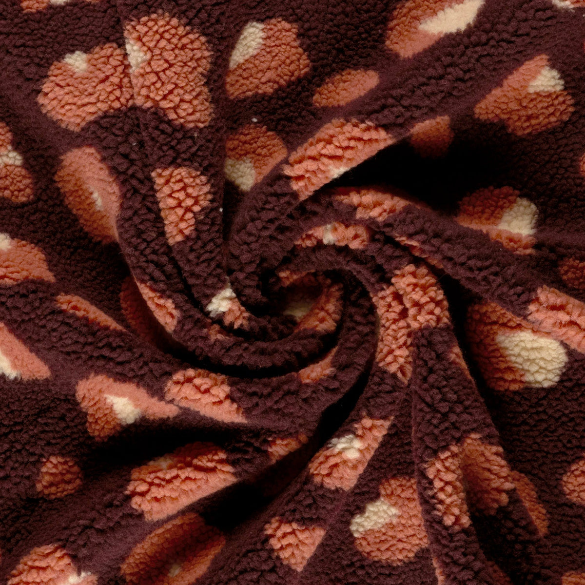 Teddy luipaardprint burgundy