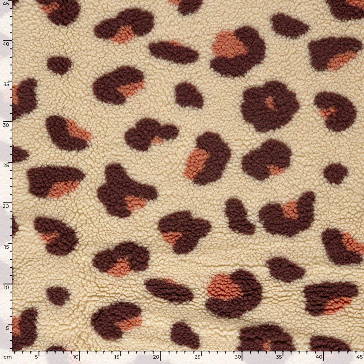 Teddy luipaardprint ecru