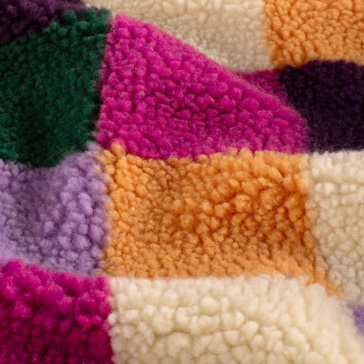 Teddy grote ruiten fuchsia/groen