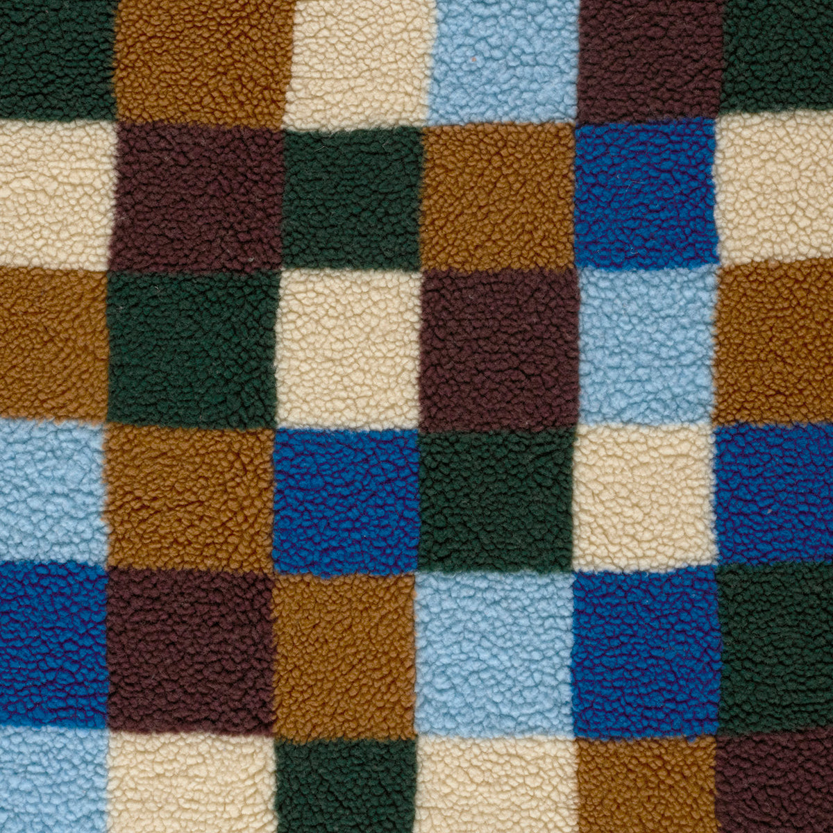 Teddy grote ruiten kobalt/groen