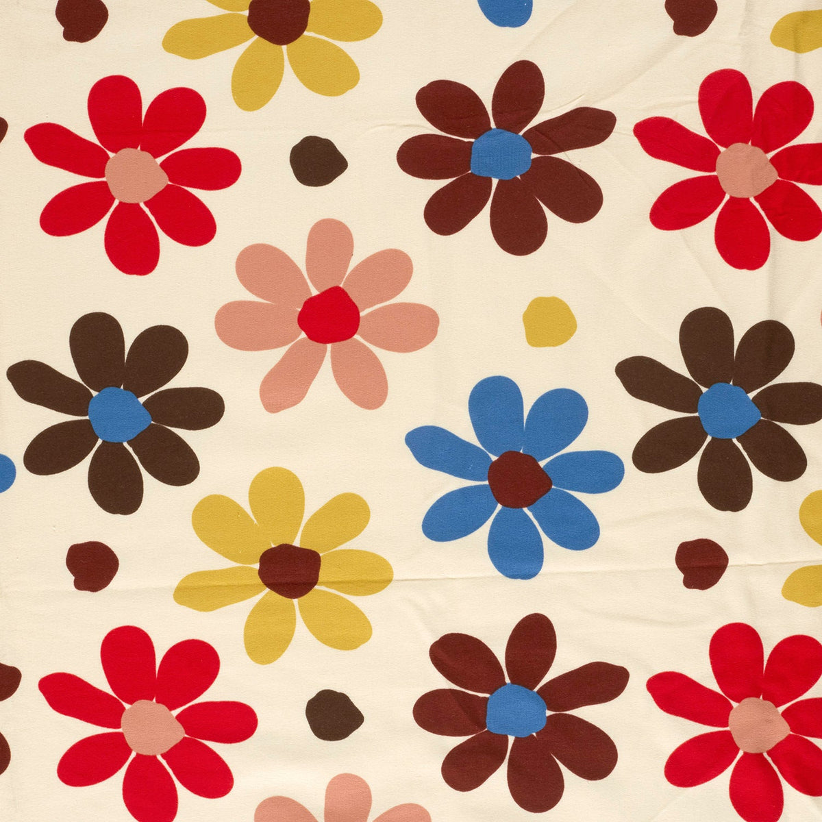 French terry digitaal grote bloemen beige