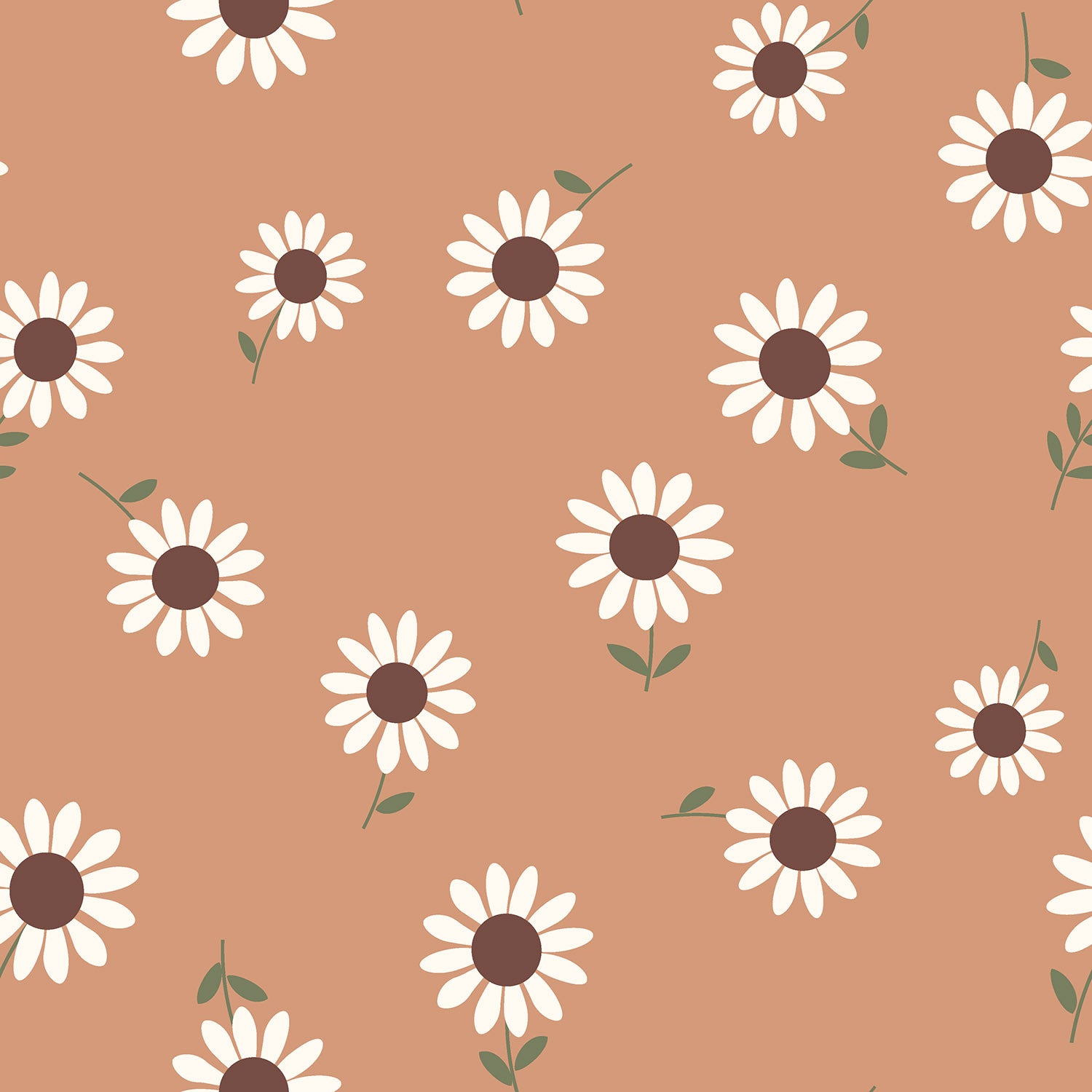 French terry crepe bloemen nootmuskaat