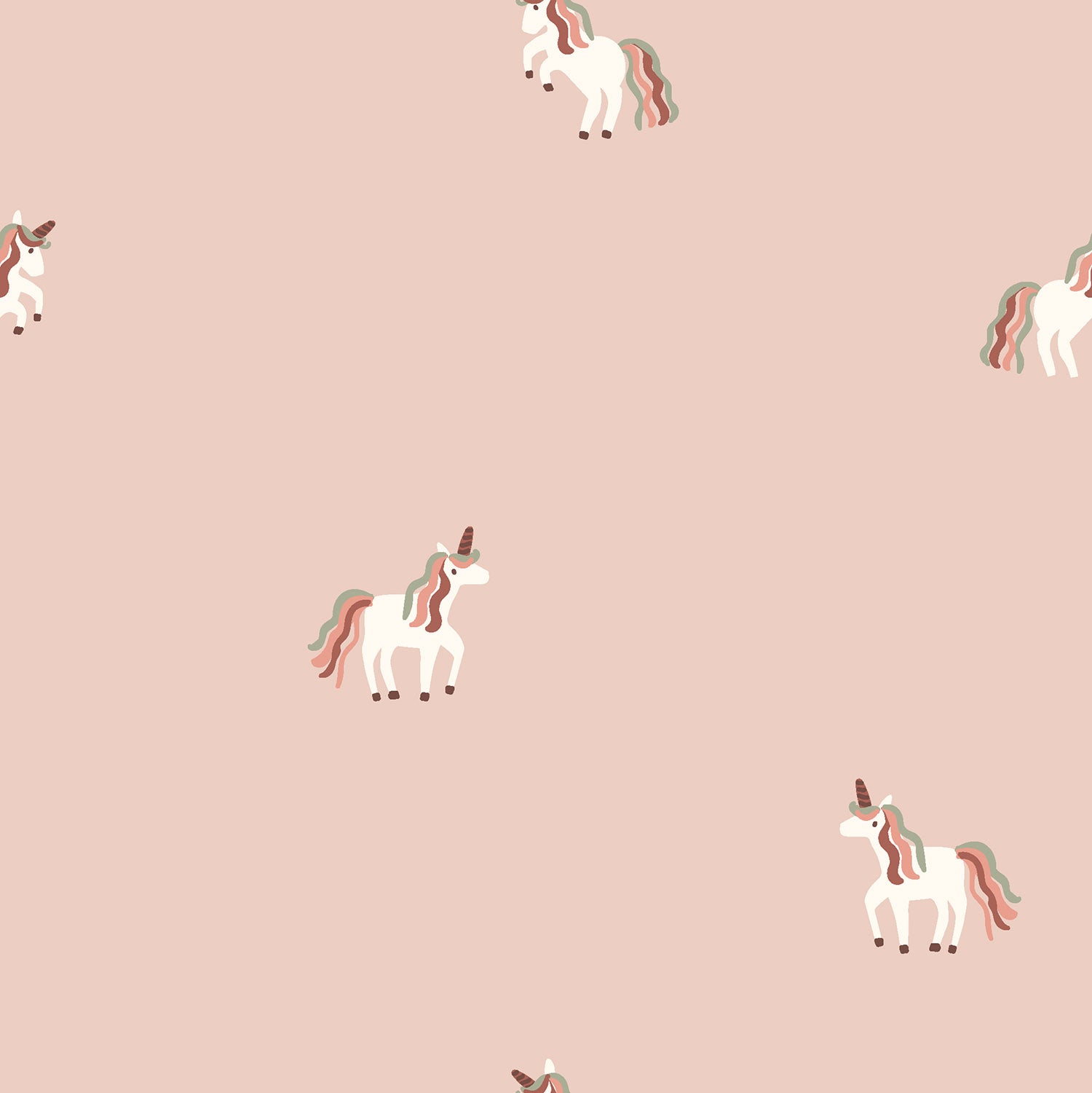 French terry crepe unicorns zalmroze