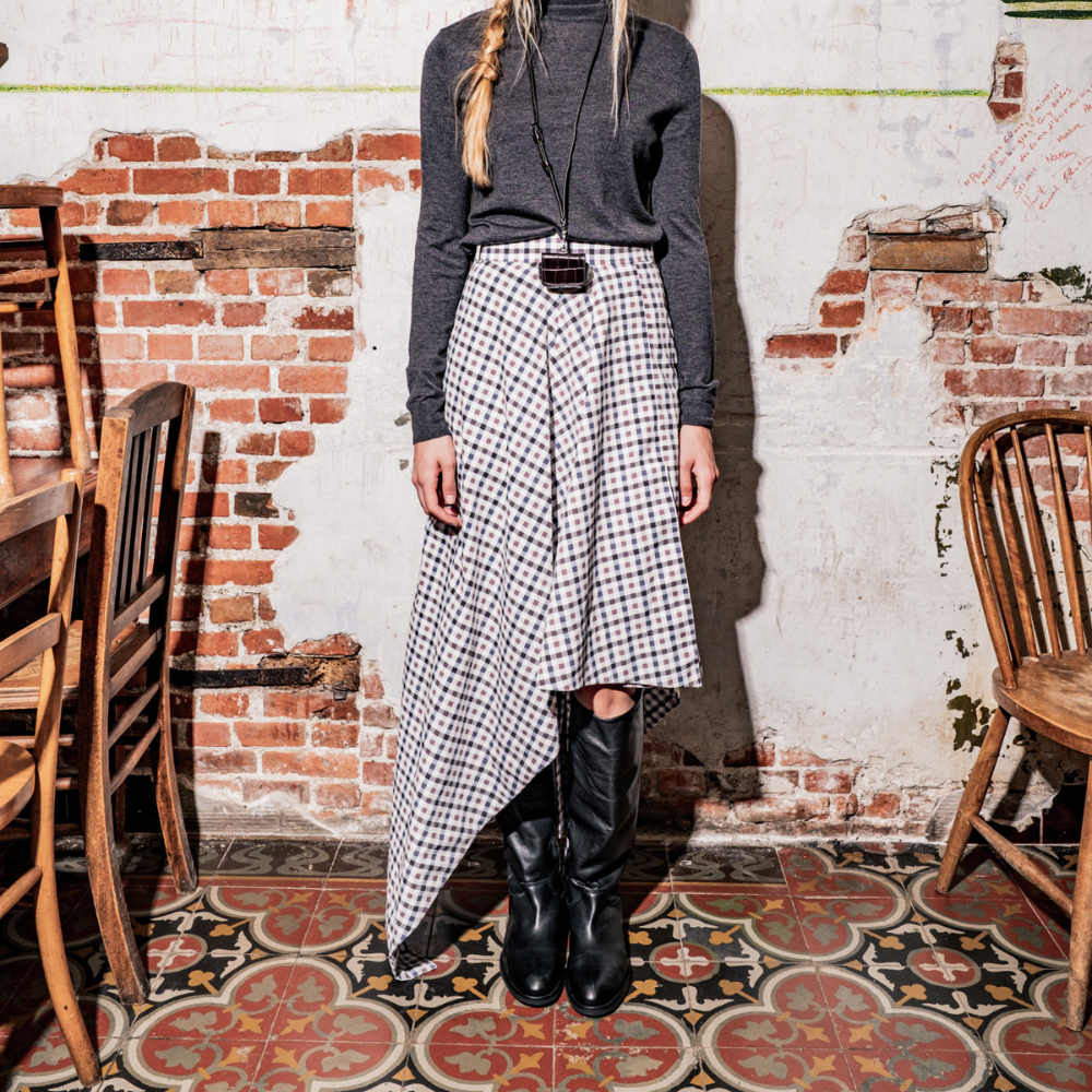 Fibre Mood - Katoen | Nylon trench checks