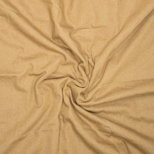 Washed cotton denim lichtbruin