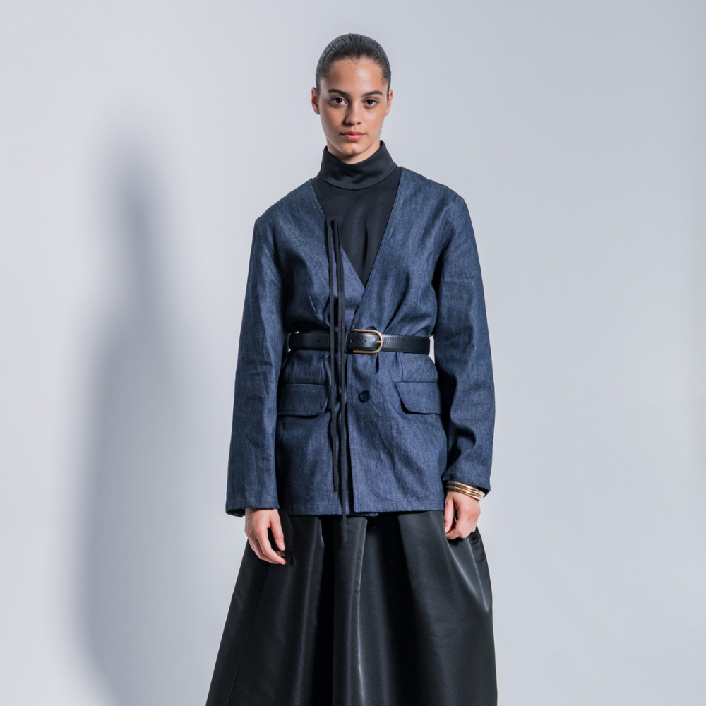 Fibre Mood - Organic katoen hennep denim donker jeansblauw