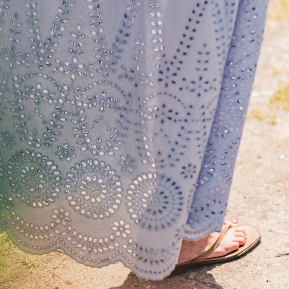 Fibre Mood - Katoenen broderie lichtblauw